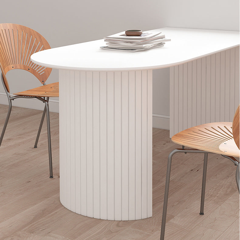 Contemporary Style Furniture Double Pedestal Dining Site Table for Dining Room Clearhalo ' dining_table' 'Dining Tables & Seating' 'Dining Tables' 'furn' 'furn_dining_table' 'Furniture' 'furniture_dining_table' 'Kitchen & Dining Furniture' 'kitchen&dining_furn' 'kitchen' 'kitchen_dining_table' 4480357
