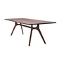 Rectangle Wood Color Dining Table Solid Wood Table Modern with Trestle Base Brown Clearhalo ' dining_table' 'Dining Tables & Seating' 'Dining Tables' 'Furniture' 'furniture_dining_table' 'Kitchen & Dining Furniture' 'kitchen&dining_furn' 'kitchen' 'kitchen_dining_table' 4480367