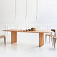 Rectangle Double Pedestal Table Simplicity Solid Wood Table for Restaurant Natural 78.7"L x 31.5"W x 29.5"H Without Chairs Clearhalo ' dining_table' 'Dining Tables & Seating' 'Dining Tables' 'furn' 'furn_dining_table' 'Furniture' 'furniture_dining_table' 'Kitchen & Dining Furniture' 'kitchen&dining_furn' 'kitchen' 'kitchen_dining_table' 4480377