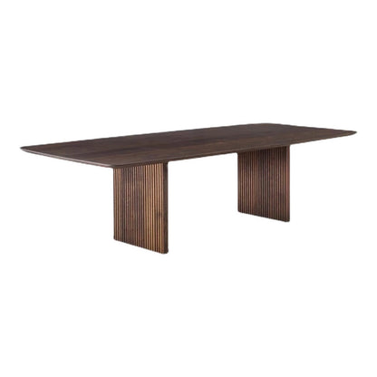Rectangle Double Pedestal Table Simplicity Solid Wood Table for Restaurant Brown Without Chairs Clearhalo ' dining_table' 'Dining Tables & Seating' 'Dining Tables' 'furn' 'furn_dining_table' 'Furniture' 'furniture_dining_table' 'Kitchen & Dining Furniture' 'kitchen&dining_furn' 'kitchen' 'kitchen_dining_table' 4480380