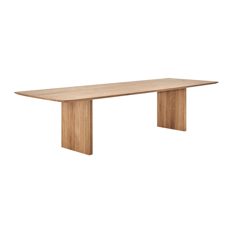 Rectangle Double Pedestal Table Simplicity Solid Wood Table for Restaurant Natural Without Chairs Clearhalo ' dining_table' 'Dining Tables & Seating' 'Dining Tables' 'furn' 'furn_dining_table' 'Furniture' 'furniture_dining_table' 'Kitchen & Dining Furniture' 'kitchen&dining_furn' 'kitchen' 'kitchen_dining_table' 4480381