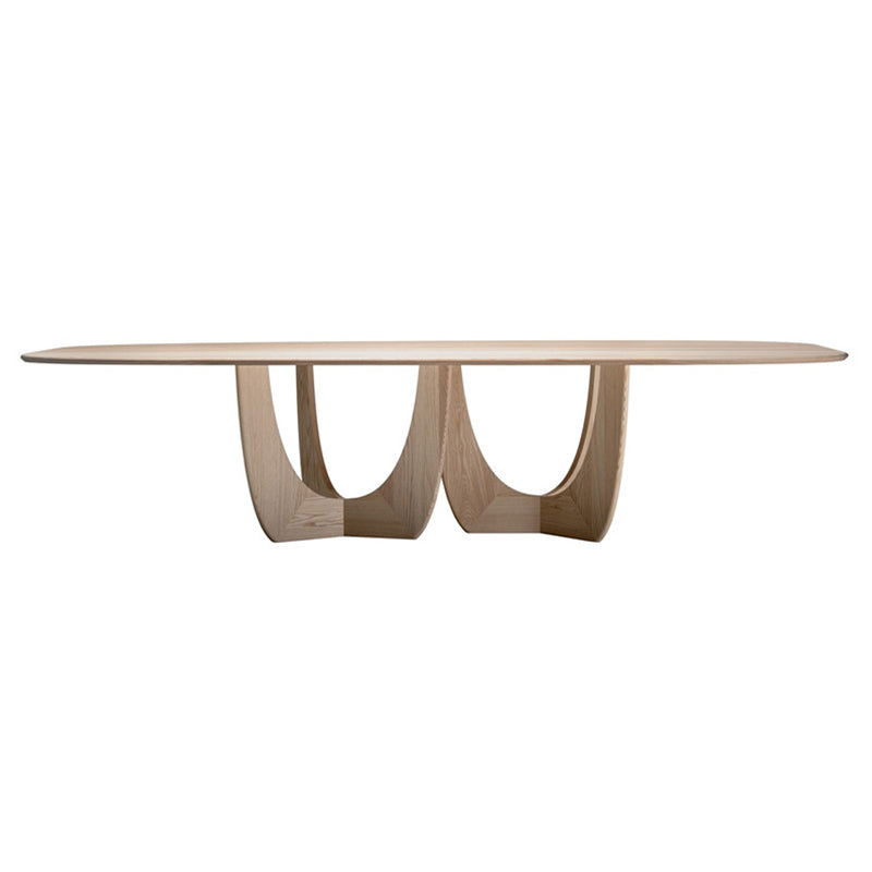 Solid Wood Dining Table Simplicity Double Pedestal Table for Dining Room Natural Without Chairs Clearhalo ' dining_table' 'Dining Tables & Seating' 'Dining Tables' 'furn' 'furn_dining_table' 'Furniture' 'furniture_dining_table' 'Kitchen & Dining Furniture' 'kitchen&dining_furn' 'kitchen' 'kitchen_dining_table' 4480393