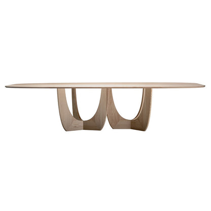 Solid Wood Dining Table Simplicity Double Pedestal Table for Dining Room Natural Without Chairs Clearhalo ' dining_table' 'Dining Tables & Seating' 'Dining Tables' 'furn' 'furn_dining_table' 'Furniture' 'furniture_dining_table' 'Kitchen & Dining Furniture' 'kitchen&dining_furn' 'kitchen' 'kitchen_dining_table' 4480393