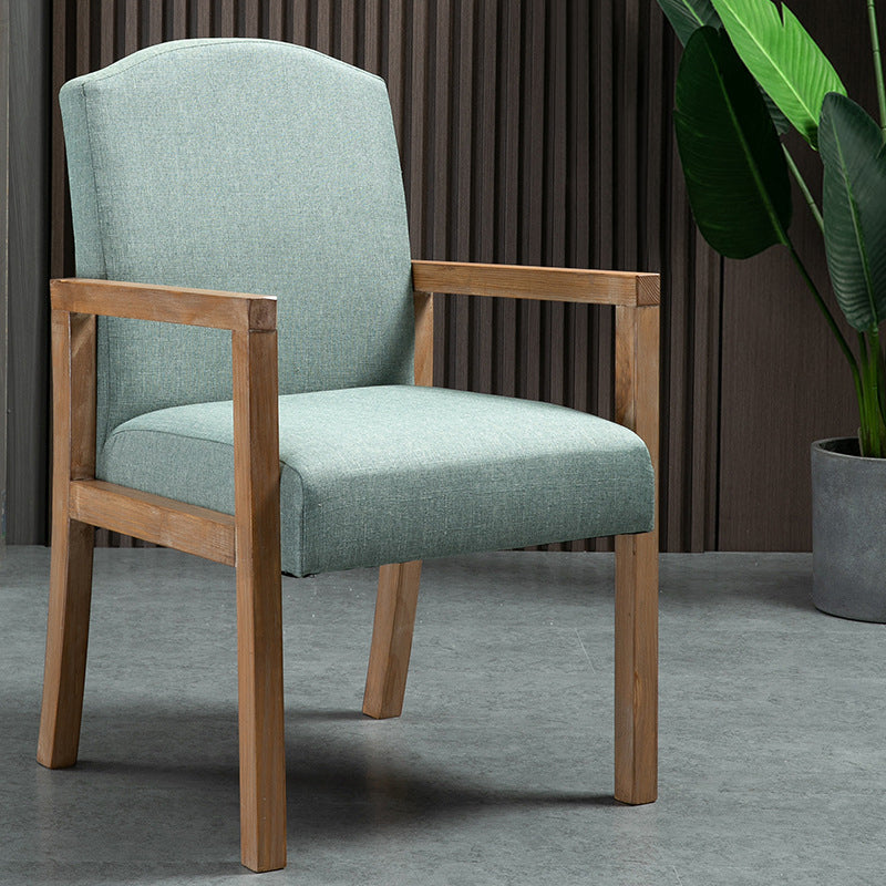 Contemporary Dining Arm Chair Matte Finish Solid Wood Parsons Chair with 4 Legs Mint Green 1 Piece Clearhalo ' kitchen&dining_furn' 'Dining Chairs' 'Dining Tables & Seating' 'dining_chair' 'furn' 'furn_dining_chair' 'Furniture' 'furniture_dining_chair' 'Kitchen & Dining Furniture' 'kitchen' 4480439