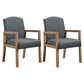 Contemporary Dining Arm Chair Matte Finish Solid Wood Parsons Chair with 4 Legs Grey 2 Piece Set Clearhalo ' kitchen&dining_furn' 'Dining Chairs' 'Dining Tables & Seating' 'dining_chair' 'furn' 'furn_dining_chair' 'Furniture' 'furniture_dining_chair' 'Kitchen & Dining Furniture' 'kitchen' 4480440