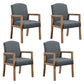 Contemporary Dining Arm Chair Matte Finish Solid Wood Parsons Chair with 4 Legs Grey 4 Piece Set Clearhalo ' kitchen&dining_furn' 'Dining Chairs' 'Dining Tables & Seating' 'dining_chair' 'furn' 'furn_dining_chair' 'Furniture' 'furniture_dining_chair' 'Kitchen & Dining Furniture' 'kitchen' 4480442