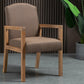 Contemporary Dining Arm Chair Matte Finish Solid Wood Parsons Chair with 4 Legs Coffee 1 Piece Clearhalo ' kitchen&dining_furn' 'Dining Chairs' 'Dining Tables & Seating' 'dining_chair' 'furn' 'furn_dining_chair' 'Furniture' 'furniture_dining_chair' 'Kitchen & Dining Furniture' 'kitchen' 4480443