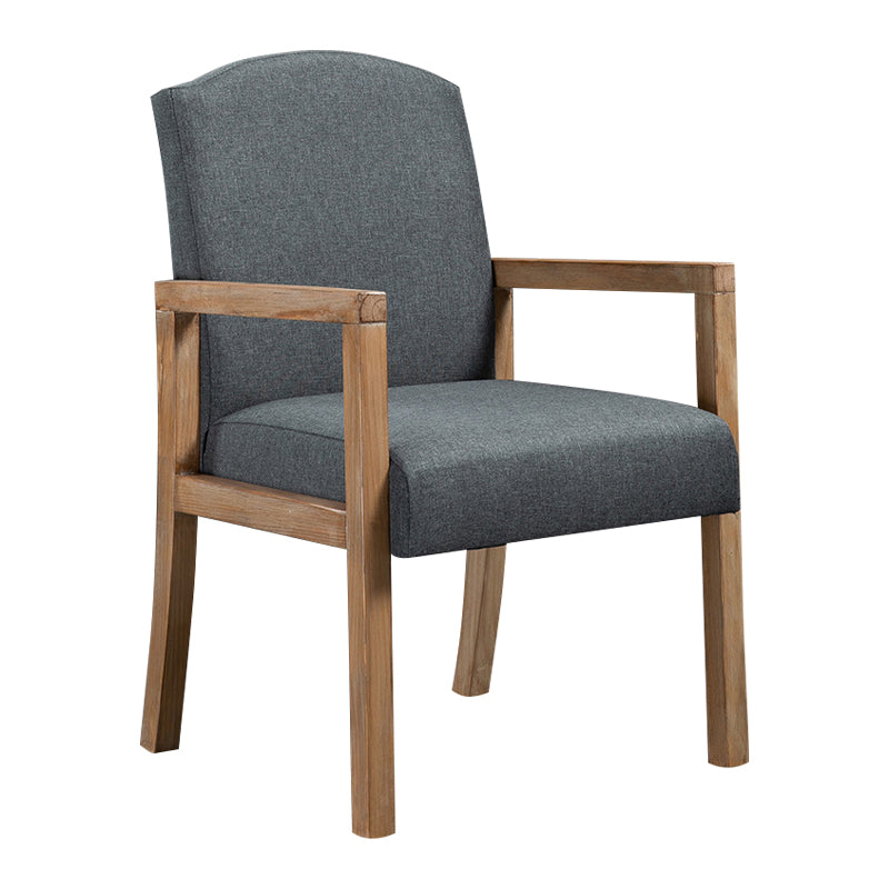 Contemporary Dining Arm Chair Matte Finish Solid Wood Parsons Chair with 4 Legs Clearhalo ' kitchen&dining_furn' 'Dining Chairs' 'Dining Tables & Seating' 'dining_chair' 'furn' 'furn_dining_chair' 'Furniture' 'furniture_dining_chair' 'Kitchen & Dining Furniture' 'kitchen' 4480446