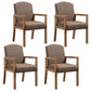 Contemporary Dining Arm Chair Matte Finish Solid Wood Parsons Chair with 4 Legs Coffee 4 Piece Set Clearhalo ' kitchen&dining_furn' 'Dining Chairs' 'Dining Tables & Seating' 'dining_chair' 'furn' 'furn_dining_chair' 'Furniture' 'furniture_dining_chair' 'Kitchen & Dining Furniture' 'kitchen' 4480447