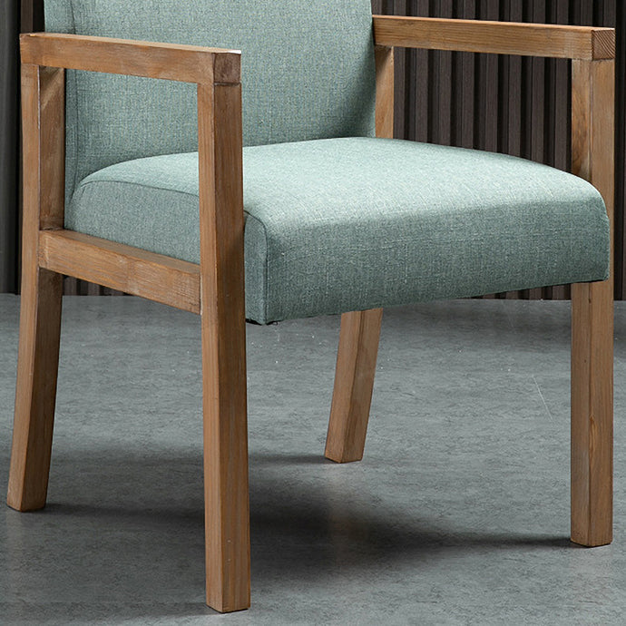 Contemporary Dining Arm Chair Matte Finish Solid Wood Parsons Chair with 4 Legs Clearhalo ' kitchen&dining_furn' 'Dining Chairs' 'Dining Tables & Seating' 'dining_chair' 'furn' 'furn_dining_chair' 'Furniture' 'furniture_dining_chair' 'Kitchen & Dining Furniture' 'kitchen' 4480453