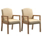 Contemporary Dining Arm Chair Matte Finish Solid Wood Parsons Chair with 4 Legs Light Khaki 2 Piece Set Clearhalo ' kitchen&dining_furn' 'Dining Chairs' 'Dining Tables & Seating' 'dining_chair' 'furn' 'furn_dining_chair' 'Furniture' 'furniture_dining_chair' 'Kitchen & Dining Furniture' 'kitchen' 4480457