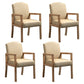 Contemporary Dining Arm Chair Matte Finish Solid Wood Parsons Chair with 4 Legs Light Khaki 4 Piece Set Clearhalo ' kitchen&dining_furn' 'Dining Chairs' 'Dining Tables & Seating' 'dining_chair' 'furn' 'furn_dining_chair' 'Furniture' 'furniture_dining_chair' 'Kitchen & Dining Furniture' 'kitchen' 4480458