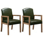 Contemporary Dining Arm Chair Matte Finish Solid Wood Parsons Chair with 4 Legs Blackish Green 2 Piece Set Clearhalo ' kitchen&dining_furn' 'Dining Chairs' 'Dining Tables & Seating' 'dining_chair' 'furn' 'furn_dining_chair' 'Furniture' 'furniture_dining_chair' 'Kitchen & Dining Furniture' 'kitchen' 4480460