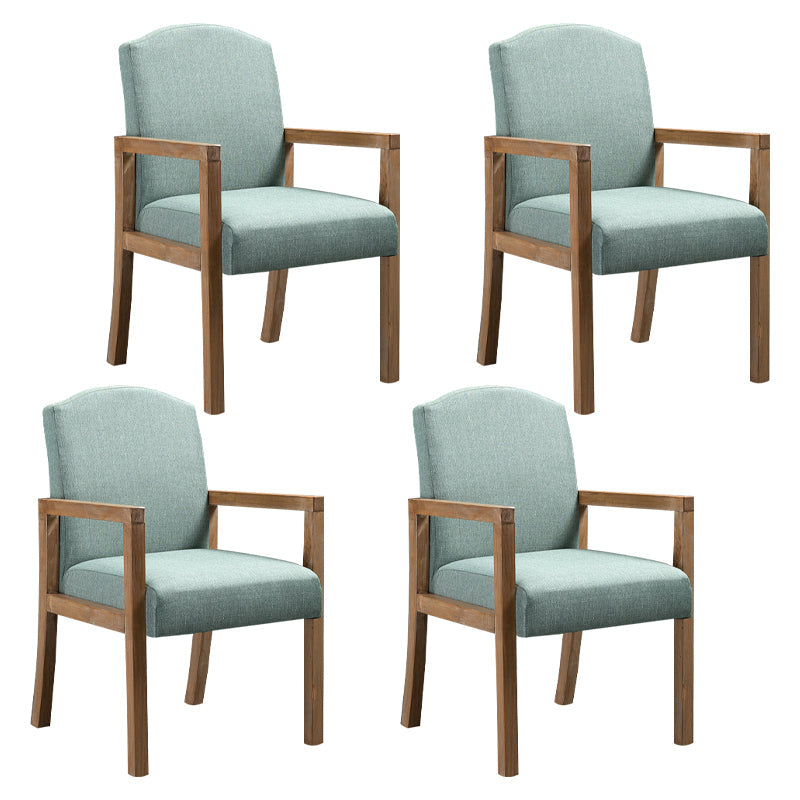 Contemporary Dining Arm Chair Matte Finish Solid Wood Parsons Chair with 4 Legs Mint Green 4 Piece Set Clearhalo ' kitchen&dining_furn' 'Dining Chairs' 'Dining Tables & Seating' 'dining_chair' 'furn' 'furn_dining_chair' 'Furniture' 'furniture_dining_chair' 'Kitchen & Dining Furniture' 'kitchen' 4480463