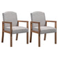 Contemporary Dining Arm Chair Matte Finish Solid Wood Parsons Chair with 4 Legs Off-White 2 Piece Set Clearhalo ' kitchen&dining_furn' 'Dining Chairs' 'Dining Tables & Seating' 'dining_chair' 'furn' 'furn_dining_chair' 'Furniture' 'furniture_dining_chair' 'Kitchen & Dining Furniture' 'kitchen' 4480465