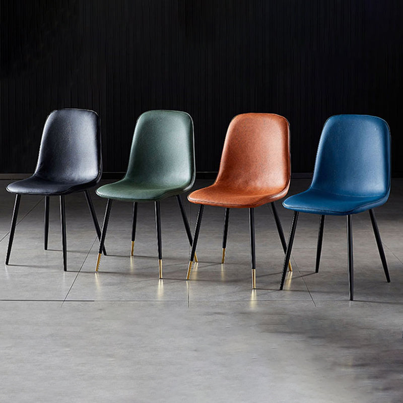 Nordic Style Kitchen Metal Dining Chairs Dining Armless Side Chair Clearhalo ' kitchen&dining_furn' 'Dining Chairs' 'Dining Tables & Seating' 'dining_chair' 'furn' 'furn_dining_chair' 'Furniture' 'furniture_dining_chair' 'Kitchen & Dining Furniture' 'kitchen' 4480474