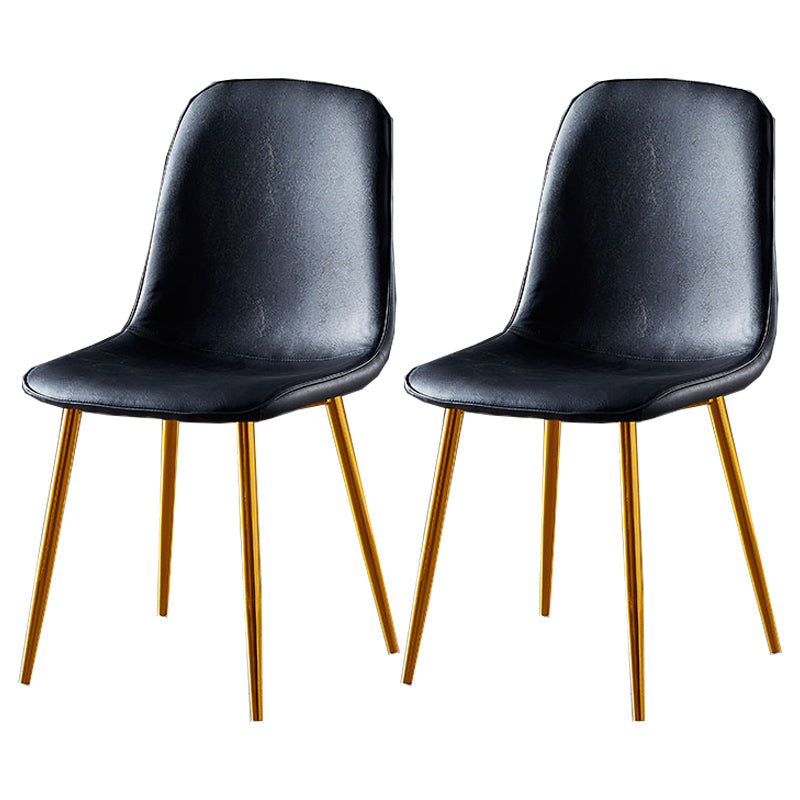Nordic Style Kitchen Metal Dining Chairs Dining Armless Side Chair Black 2 Piece Set Brass Gold Clearhalo ' kitchen&dining_furn' 'Dining Chairs' 'Dining Tables & Seating' 'dining_chair' 'furn' 'furn_dining_chair' 'Furniture' 'furniture_dining_chair' 'Kitchen & Dining Furniture' 'kitchen' 4480499