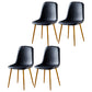 Nordic Style Kitchen Metal Dining Chairs Dining Armless Side Chair Black 4 Piece Set Brass Gold Clearhalo ' kitchen&dining_furn' 'Dining Chairs' 'Dining Tables & Seating' 'dining_chair' 'furn' 'furn_dining_chair' 'Furniture' 'furniture_dining_chair' 'Kitchen & Dining Furniture' 'kitchen' 4480500