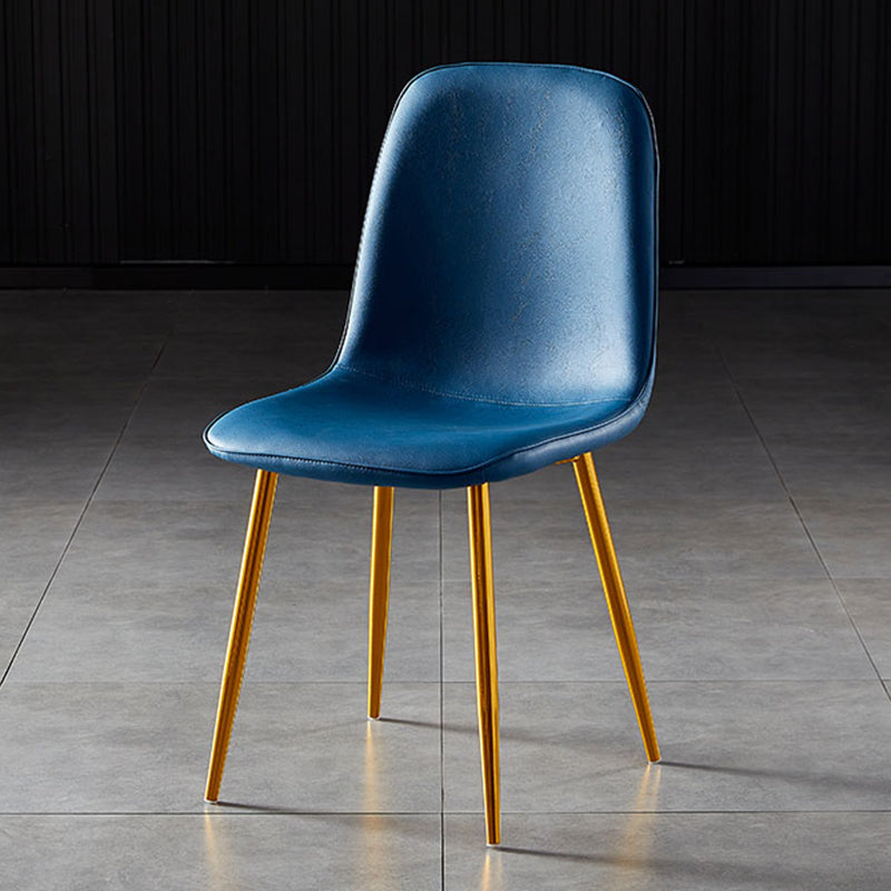 Nordic Style Kitchen Metal Dining Chairs Dining Armless Side Chair Blue 1 Piece Brass Gold Clearhalo ' kitchen&dining_furn' 'Dining Chairs' 'Dining Tables & Seating' 'dining_chair' 'furn' 'furn_dining_chair' 'Furniture' 'furniture_dining_chair' 'Kitchen & Dining Furniture' 'kitchen' 4480522