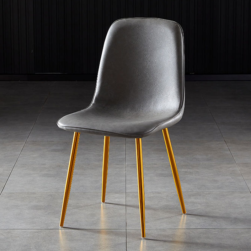 Nordic Style Kitchen Metal Dining Chairs Dining Armless Side Chair Grey 1 Piece Brass Gold Clearhalo ' kitchen&dining_furn' 'Dining Chairs' 'Dining Tables & Seating' 'dining_chair' 'furn' 'furn_dining_chair' 'Furniture' 'furniture_dining_chair' 'Kitchen & Dining Furniture' 'kitchen' 4480531