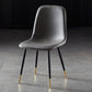 Nordic Style Kitchen Metal Dining Chairs Dining Armless Side Chair Grey 1 Piece Black Gold Clearhalo ' kitchen&dining_furn' 'Dining Chairs' 'Dining Tables & Seating' 'dining_chair' 'furn' 'furn_dining_chair' 'Furniture' 'furniture_dining_chair' 'Kitchen & Dining Furniture' 'kitchen' 4480534
