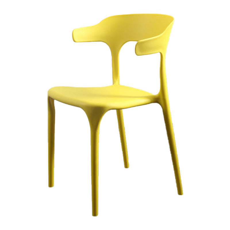 Contemporary Restaurant Plastic Arm Chair Matte Finish Open Back Dining Chair Clearhalo ' kitchen&dining_furn' 'Dining Chairs' 'Dining Tables & Seating' 'dining_chair' 'Furniture' 'furniture_dining_chair' 'Kitchen & Dining Furniture' 'kitchen' 4480550
