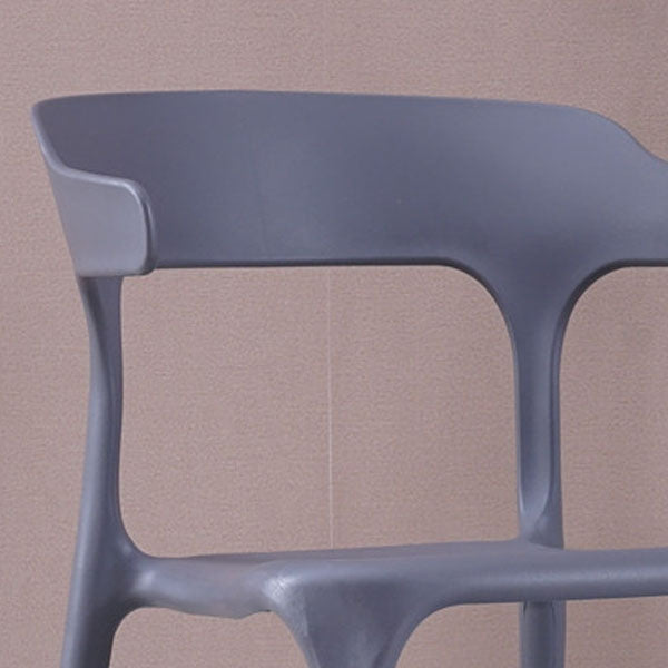 Contemporary Restaurant Plastic Arm Chair Matte Finish Open Back Dining Chair Clearhalo ' kitchen&dining_furn' 'Dining Chairs' 'Dining Tables & Seating' 'dining_chair' 'Furniture' 'furniture_dining_chair' 'Kitchen & Dining Furniture' 'kitchen' 4480555