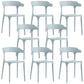 Contemporary Restaurant Plastic Arm Chair Matte Finish Open Back Dining Chair Light Gray Set of 8 Clearhalo ' kitchen&dining_furn' 'Dining Chairs' 'Dining Tables & Seating' 'dining_chair' 'Furniture' 'furniture_dining_chair' 'Kitchen & Dining Furniture' 'kitchen' 4480562
