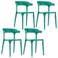 Contemporary Restaurant Plastic Arm Chair Matte Finish Open Back Dining Chair Green Set of 4 Clearhalo ' kitchen&dining_furn' 'Dining Chairs' 'Dining Tables & Seating' 'dining_chair' 'Furniture' 'furniture_dining_chair' 'Kitchen & Dining Furniture' 'kitchen' 4480567