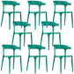 Contemporary Restaurant Plastic Arm Chair Matte Finish Open Back Dining Chair Green Set of 8 Clearhalo ' kitchen&dining_furn' 'Dining Chairs' 'Dining Tables & Seating' 'dining_chair' 'Furniture' 'furniture_dining_chair' 'Kitchen & Dining Furniture' 'kitchen' 4480568