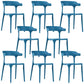 Contemporary Restaurant Plastic Arm Chair Matte Finish Open Back Dining Chair Blue Set of 8 Clearhalo ' kitchen&dining_furn' 'Dining Chairs' 'Dining Tables & Seating' 'dining_chair' 'Furniture' 'furniture_dining_chair' 'Kitchen & Dining Furniture' 'kitchen' 4480570