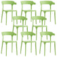 Contemporary Restaurant Plastic Arm Chair Matte Finish Open Back Dining Chair Turquoise Set of 8 Clearhalo ' kitchen&dining_furn' 'Dining Chairs' 'Dining Tables & Seating' 'dining_chair' 'Furniture' 'furniture_dining_chair' 'Kitchen & Dining Furniture' 'kitchen' 4480572