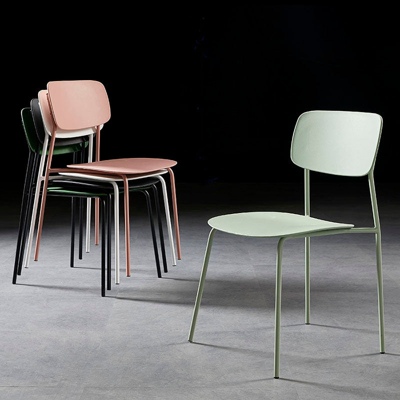 Contemporary Style Kitchen Metal Dining Chairs Dining Armless Side Chair Clearhalo ' kitchen&dining_furn' 'Dining Chairs' 'Dining Tables & Seating' 'dining_chair' 'furn' 'furn_dining_chair' 'Furniture' 'furniture_dining_chair' 'Kitchen & Dining Furniture' 'kitchen' 4480580