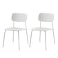 Contemporary Style Kitchen Metal Dining Chairs Dining Armless Side Chair White 2 Piece Set Clearhalo ' kitchen&dining_furn' 'Dining Chairs' 'Dining Tables & Seating' 'dining_chair' 'furn' 'furn_dining_chair' 'Furniture' 'furniture_dining_chair' 'Kitchen & Dining Furniture' 'kitchen' 4480581