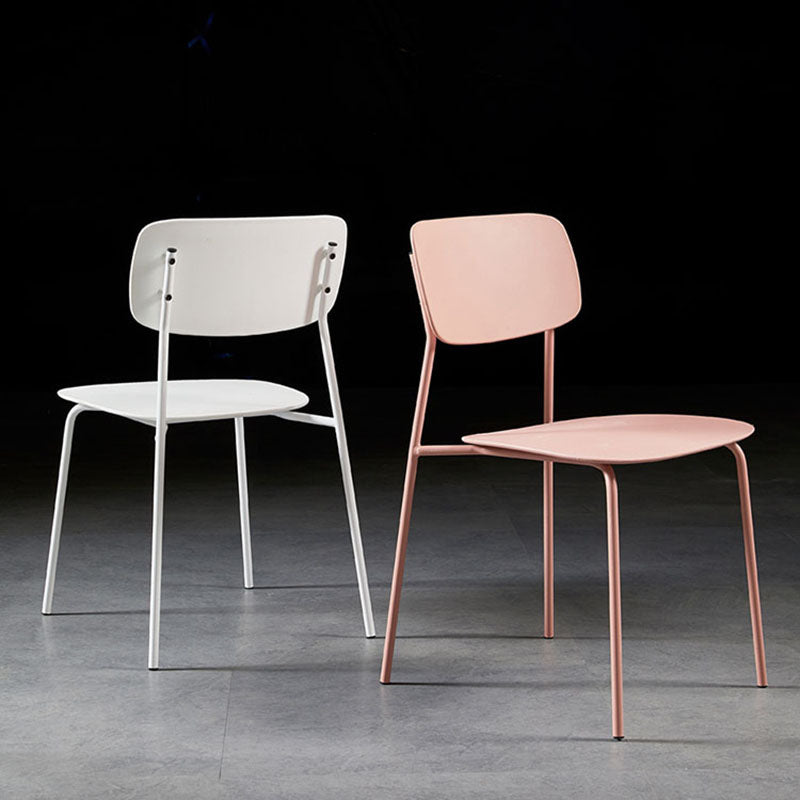 Contemporary Style Kitchen Metal Dining Chairs Dining Armless Side Chair Clearhalo ' kitchen&dining_furn' 'Dining Chairs' 'Dining Tables & Seating' 'dining_chair' 'furn' 'furn_dining_chair' 'Furniture' 'furniture_dining_chair' 'Kitchen & Dining Furniture' 'kitchen' 4480598