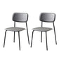 Contemporary Style Kitchen Metal Dining Chairs Dining Armless Side Chair Grey 2 Piece Set Clearhalo ' kitchen&dining_furn' 'Dining Chairs' 'Dining Tables & Seating' 'dining_chair' 'furn' 'furn_dining_chair' 'Furniture' 'furniture_dining_chair' 'Kitchen & Dining Furniture' 'kitchen' 4480603