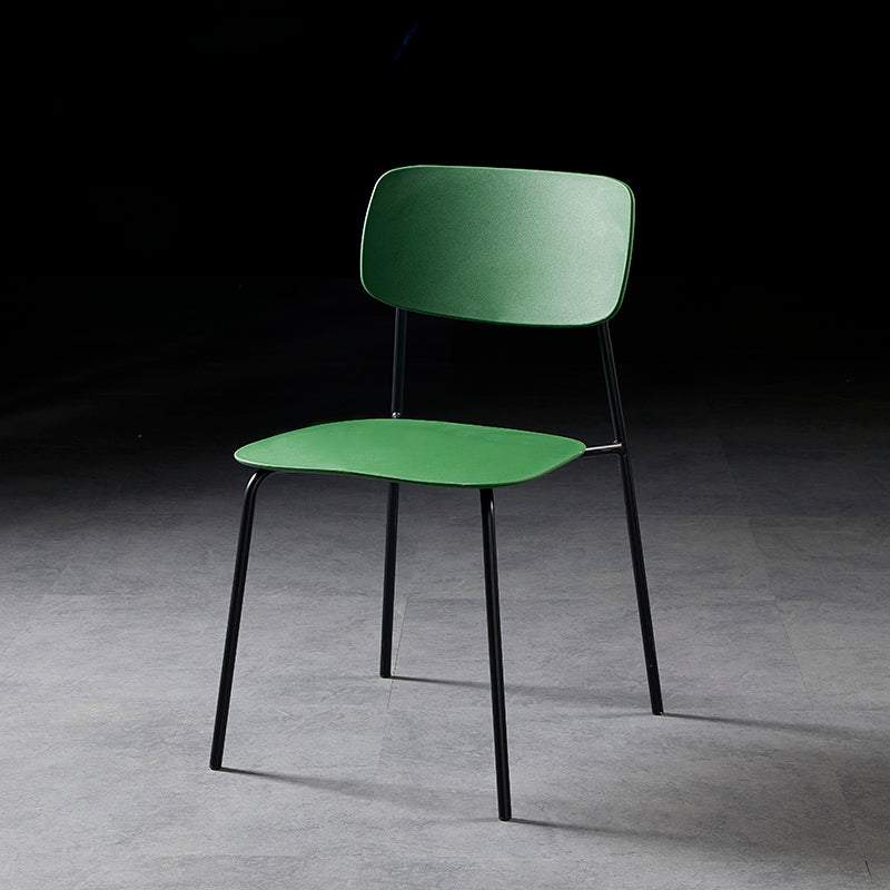 Contemporary Style Kitchen Metal Dining Chairs Dining Armless Side Chair Green 1 Piece Clearhalo ' kitchen&dining_furn' 'Dining Chairs' 'Dining Tables & Seating' 'dining_chair' 'furn' 'furn_dining_chair' 'Furniture' 'furniture_dining_chair' 'Kitchen & Dining Furniture' 'kitchen' 4480605