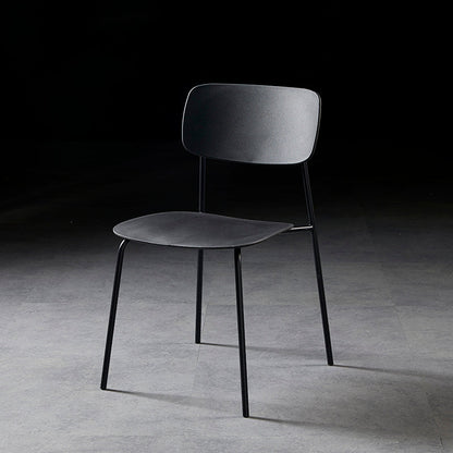 Contemporary Style Kitchen Metal Dining Chairs Dining Armless Side Chair Black 1 Piece Clearhalo ' kitchen&dining_furn' 'Dining Chairs' 'Dining Tables & Seating' 'dining_chair' 'furn' 'furn_dining_chair' 'Furniture' 'furniture_dining_chair' 'Kitchen & Dining Furniture' 'kitchen' 4480611