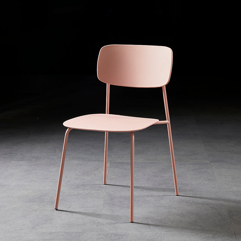 Contemporary Style Kitchen Metal Dining Chairs Dining Armless Side Chair Rose Bloom 1 Piece Clearhalo ' kitchen&dining_furn' 'Dining Chairs' 'Dining Tables & Seating' 'dining_chair' 'furn' 'furn_dining_chair' 'Furniture' 'furniture_dining_chair' 'Kitchen & Dining Furniture' 'kitchen' 4480614