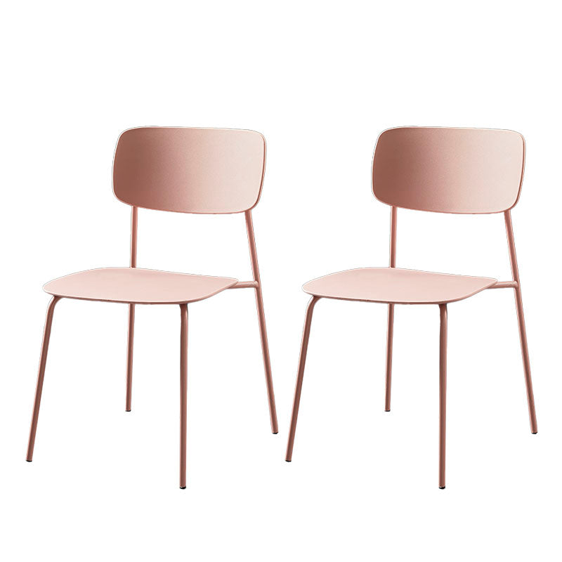 Contemporary Style Kitchen Metal Dining Chairs Dining Armless Side Chair Rose Bloom 2 Piece Set Clearhalo ' kitchen&dining_furn' 'Dining Chairs' 'Dining Tables & Seating' 'dining_chair' 'furn' 'furn_dining_chair' 'Furniture' 'furniture_dining_chair' 'Kitchen & Dining Furniture' 'kitchen' 4480615