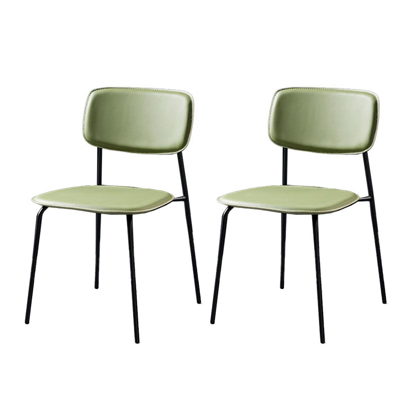 Contemporary Style Kitchen Metal Dining Chairs Dining Armless Side Chair Army Green 2 Piece Set Clearhalo ' kitchen&dining_furn' 'Dining Chairs' 'Dining Tables & Seating' 'dining_chair' 'furn' 'furn_dining_chair' 'Furniture' 'furniture_dining_chair' 'Kitchen & Dining Furniture' 'kitchen' 4480624