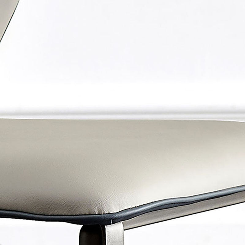 Contemporary Style Metal Dining Chairs Kitchen Wingback Armless Side Chairs Clearhalo ' kitchen&dining_furn' 'Dining Chairs' 'Dining Tables & Seating' 'dining_chair' 'furn' 'furn_dining_chair' 'Furniture' 'furniture_dining_chair' 'Kitchen & Dining Furniture' 'kitchen' 4480640