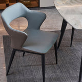 Contemporary Style Metal Dining Chairs Kitchen Open Back Arm Side Chairs Clearhalo ' kitchen&dining_furn' 'Dining Chairs' 'Dining Tables & Seating' 'dining_chair' 'furn' 'furn_dining_chair' 'Furniture' 'furniture_dining_chair' 'Kitchen & Dining Furniture' 'kitchen' 4480652