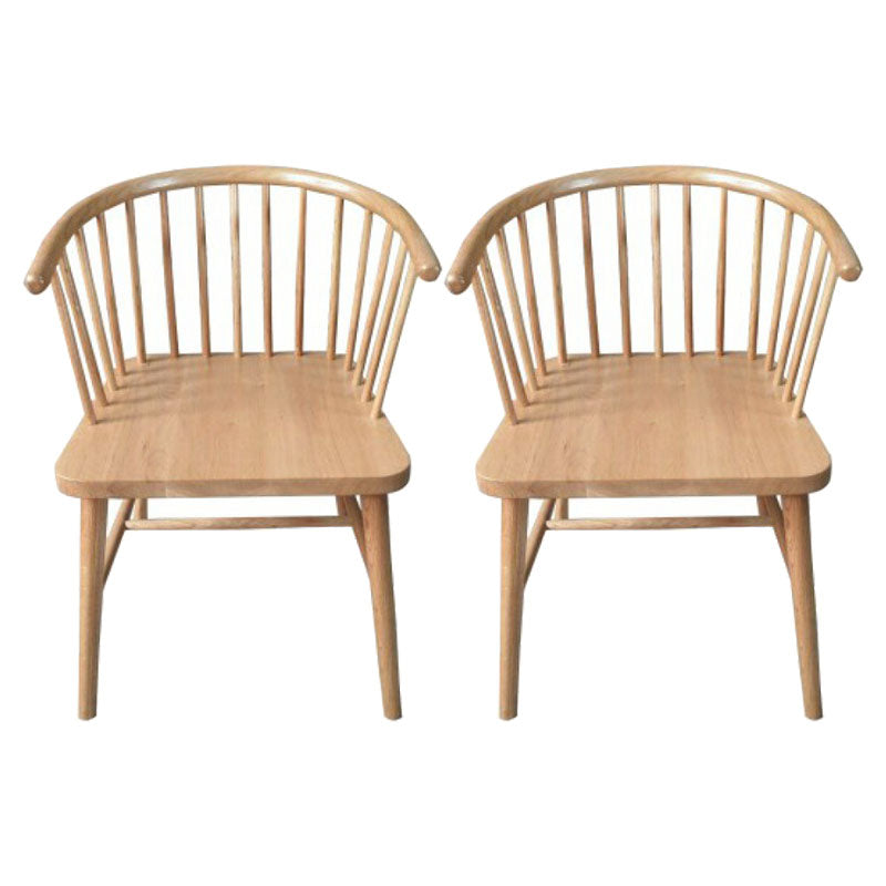 Contemporary Wood Arm Chair Natural Windsor Back Dining Chair for Kitchen Wood 2 Piece Set Clearhalo ' kitchen&dining_furn' 'Dining Chairs' 'Dining Tables & Seating' 'dining_chair' 'furn' 'furn_dining_chair' 'Furniture' 'furniture_dining_chair' 'Kitchen & Dining Furniture' 'kitchen' 4480676