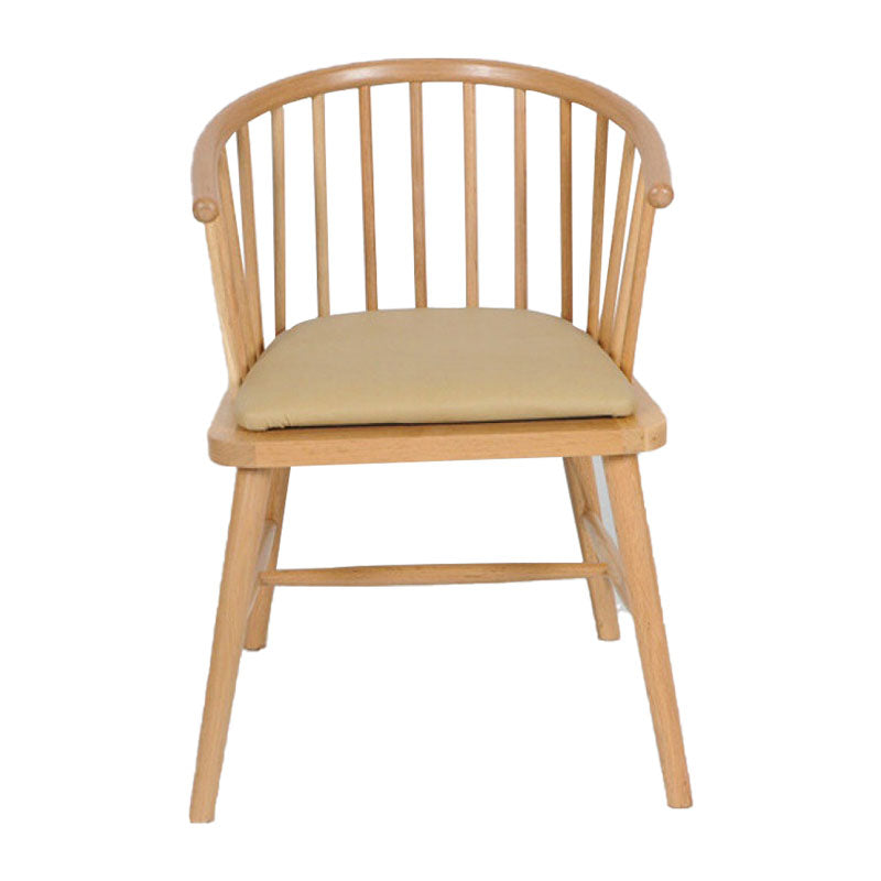 Contemporary Wood Arm Chair Natural Windsor Back Dining Chair for Kitchen Camel 1 Piece Clearhalo ' kitchen&dining_furn' 'Dining Chairs' 'Dining Tables & Seating' 'dining_chair' 'furn' 'furn_dining_chair' 'Furniture' 'furniture_dining_chair' 'Kitchen & Dining Furniture' 'kitchen' 4480680