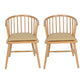 Contemporary Wood Arm Chair Natural Windsor Back Dining Chair for Kitchen Camel 2 Piece Set Clearhalo ' kitchen&dining_furn' 'Dining Chairs' 'Dining Tables & Seating' 'dining_chair' 'furn' 'furn_dining_chair' 'Furniture' 'furniture_dining_chair' 'Kitchen & Dining Furniture' 'kitchen' 4480682