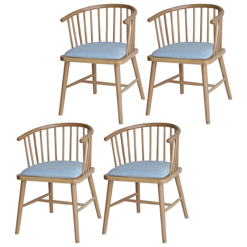 Contemporary Wood Arm Chair Natural Windsor Back Dining Chair for Kitchen Sky Blue 4 Piece Set Clearhalo ' kitchen&dining_furn' 'Dining Chairs' 'Dining Tables & Seating' 'dining_chair' 'furn' 'furn_dining_chair' 'Furniture' 'furniture_dining_chair' 'Kitchen & Dining Furniture' 'kitchen' 4480689