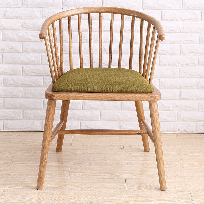 Contemporary Wood Arm Chair Natural Windsor Back Dining Chair for Kitchen Green 1 Piece Clearhalo ' kitchen&dining_furn' 'Dining Chairs' 'Dining Tables & Seating' 'dining_chair' 'furn' 'furn_dining_chair' 'Furniture' 'furniture_dining_chair' 'Kitchen & Dining Furniture' 'kitchen' 4480691