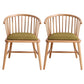 Contemporary Wood Arm Chair Natural Windsor Back Dining Chair for Kitchen Green 2 Piece Set Clearhalo ' kitchen&dining_furn' 'Dining Chairs' 'Dining Tables & Seating' 'dining_chair' 'furn' 'furn_dining_chair' 'Furniture' 'furniture_dining_chair' 'Kitchen & Dining Furniture' 'kitchen' 4480692