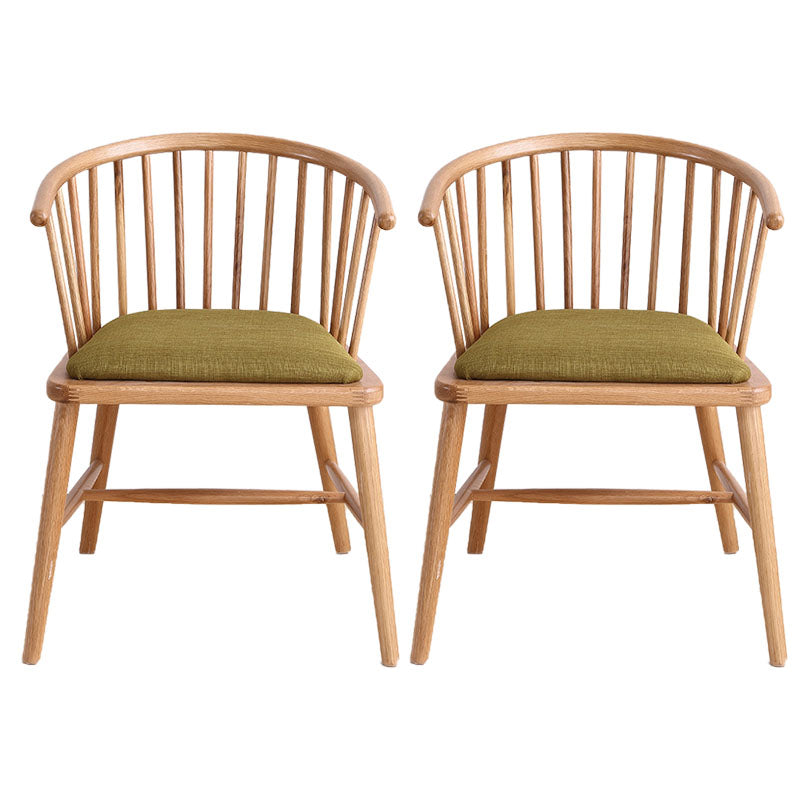 Contemporary Wood Arm Chair Natural Windsor Back Dining Chair for Kitchen Green 2 Piece Set Clearhalo ' kitchen&dining_furn' 'Dining Chairs' 'Dining Tables & Seating' 'dining_chair' 'furn' 'furn_dining_chair' 'Furniture' 'furniture_dining_chair' 'Kitchen & Dining Furniture' 'kitchen' 4480692